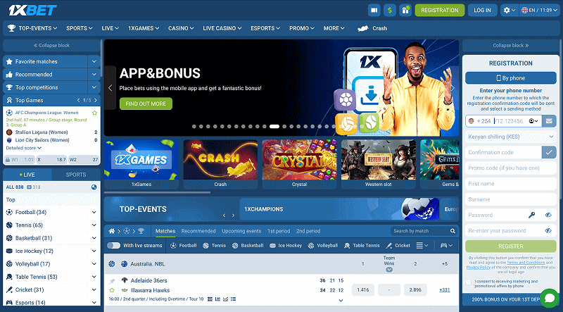 1xBet official website