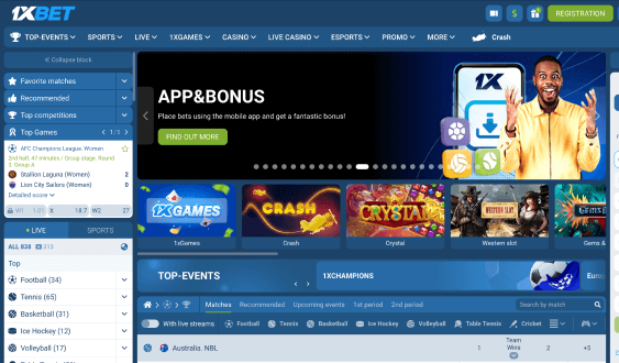 Visit the 1xBet website